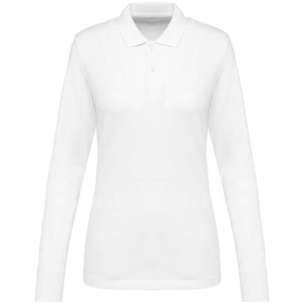 pk203wh-2xl   LADIES' LONG-SLEEVED SUPIMA® POLO SHIRT