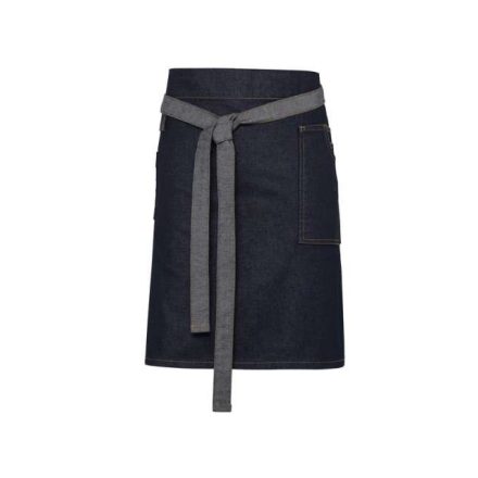 pr135id-u   'DIVISION' WAXED LOOK DENIM WAIST APRON