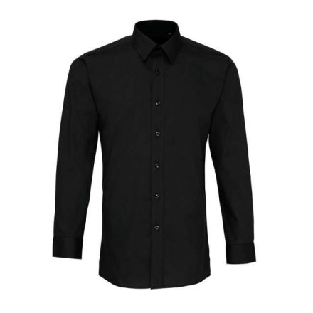 pr204bl-l   MEN’S LONG SLEEVE FITTED POPLIN SHIRT