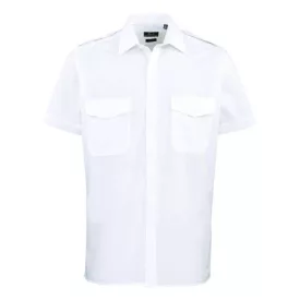 pr212wh-s   MEN’S SHORT SLEEVE PILOT SHIRT