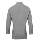 pr220bl/wh-xs   MEN'S LONG SLEEVE GINGHAM COTTON MICROCHECK SHIRT