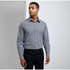 pr220nv/wh-xs   MEN'S LONG SLEEVE GINGHAM COTTON MICROCHECK SHIRT