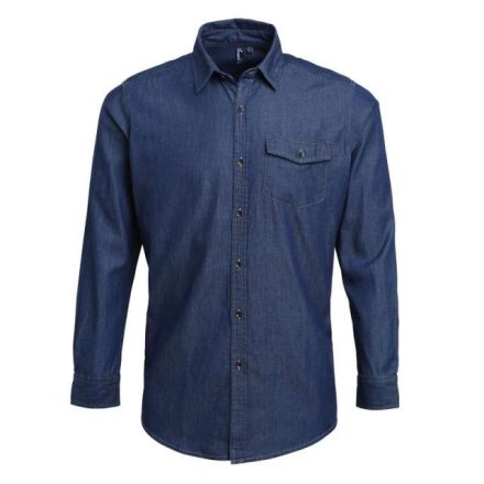 pr222id-2xl   MEN’S JEANS STITCH DENIM SHIRT