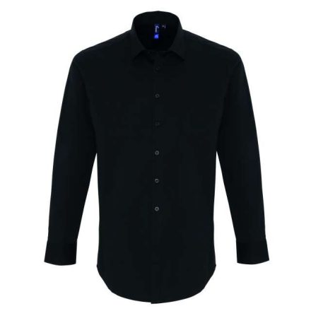 pr244bl-l   MEN'S STRETCH-FIT COTTON POPLIN LONG SLEEVE SHIRT