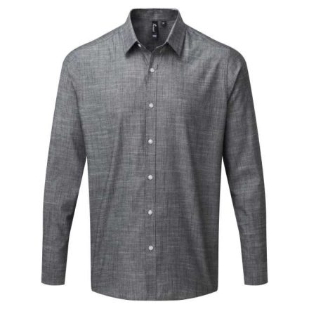 pr245gr-3xl   MEN'S COTTON SLUB CHAMBRAY LONG SLEEVE SHIRT