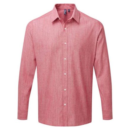 pr245re-2xl   MEN'S COTTON SLUB CHAMBRAY LONG SLEEVE SHIRT