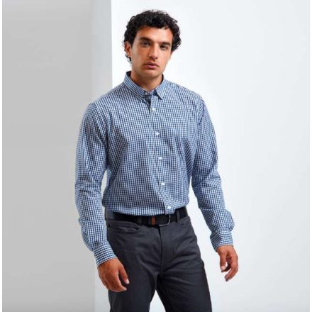 pr252ste/bl-2xl   'MAXTON' CHECK MEN'S LONG SLEEVE SHIRT