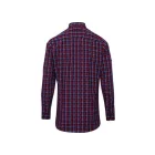 pr256nv/re-s   'SIDEHILL' CHECK - MEN'S LONG SLEEVE COTTON SHIRT