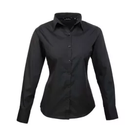pr300bl-xxs   WOMEN'S LONG SLEEVE POPLIN BLOUSE