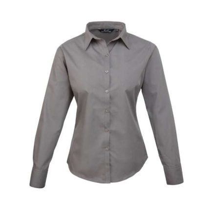 pr300dg-2xl   WOMEN'S LONG SLEEVE POPLIN BLOUSE