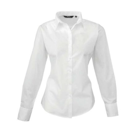 pr300wh-2xl   WOMEN'S LONG SLEEVE POPLIN BLOUSE