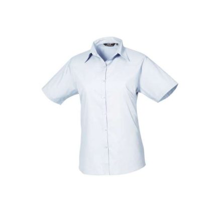 pr302lb-3xl   WOMEN'S SHORT SLEEVE POPLIN BLOUSE