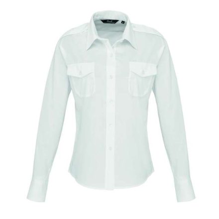 pr310wh-4xl   WOMEN'S LONG SLEEVE PILOT SHIRT