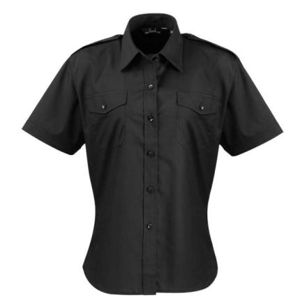 pr312bl-l   WOMEN'S SHORT SLEEVE PILOT SHIRT