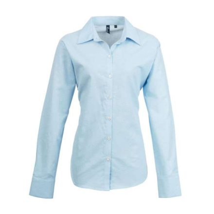 pr334lb-4xl   WOMEN'S LONG SLEEVE SIGNATURE OXFORD BLOUSE