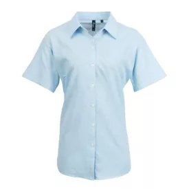   pr336lb-2xl   WOMEN'S SHORT SLEEVE SIGNATURE OXFORD BLOUSE