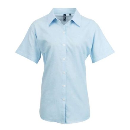 pr336lb-l   WOMEN'S SHORT SLEEVE SIGNATURE OXFORD BLOUSE