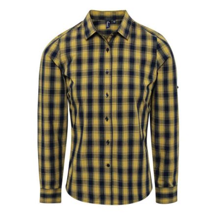 pr350ca/nv-l   'MULLIGAN' CHECK - WOMEN'S LONG SLEEVE COTTON SHIRT