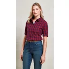 pr350re/nv-l   'MULLIGAN' CHECK - WOMEN'S LONG SLEEVE COTTON SHIRT