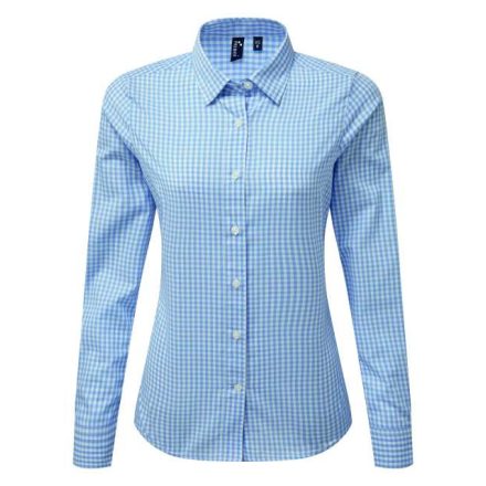 pr352lb/wh-2xl   'MAXTON' CHECK WOMEN'S LONG SLEEVE SHIRT