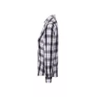 pr354bl/wh-l   'GINMILL' CHECK - WOMEN'S LONG SLEEVE COTTON SHIRT