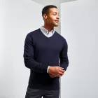 pr400bl-l   'ESSENTIAL' ACRYLIC MEN'S V-NECK SWEATER