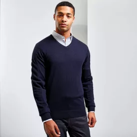   pr400nv-xs   'ESSENTIAL' ACRYLIC MEN'S V-NECK SWEATER