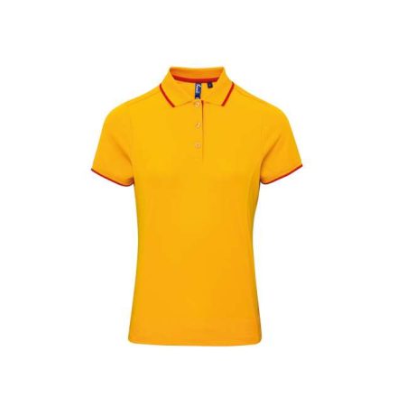 pr619su/re-m   LADIES’ CONTRAST COOLCHECKER® POLO