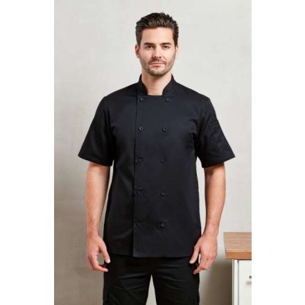 pr656ste-3xl   SHORT SLEEVE CHEF'S JACKET