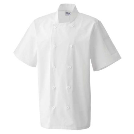 pr656wh-2xl   SHORT SLEEVE CHEF'S JACKET