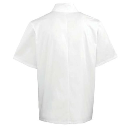 pr664wh-2xl   CHEF'S SHORT SLEEVE STUD JACKET