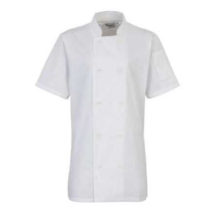 pr670wh-2xl   WOMEN'S SHORT SLEEVE CHEF'S JACKET