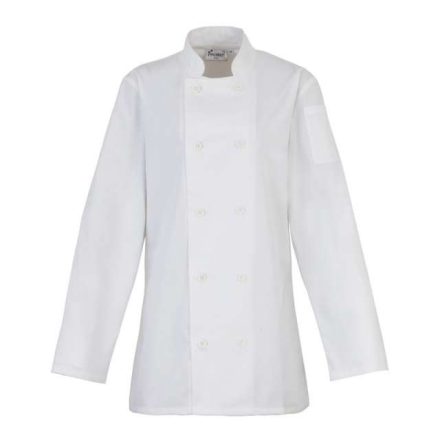 pr671wh-2xl   LADIES’ LONG SLEEVE CHEF’S JACKET