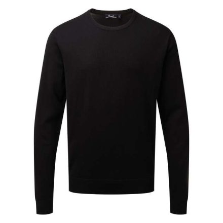 pr692bl-2xl   MEN'S CREW NECK COTTON RICH KNITTED SWEATER