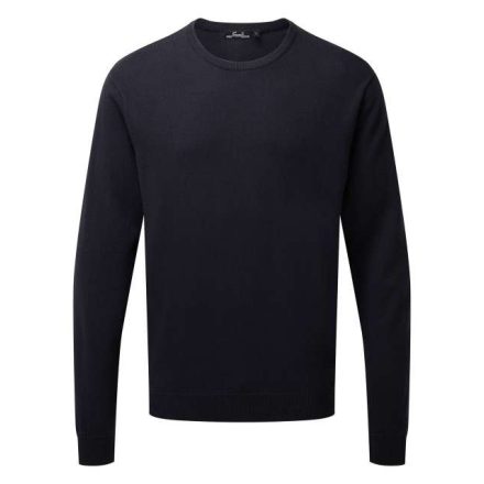 pr692nv-2xl   MEN'S CREW NECK COTTON RICH KNITTED SWEATER