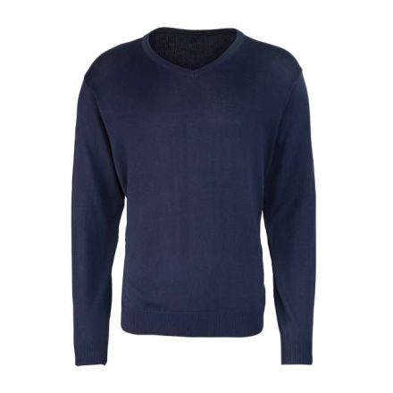 pr694nv-2xl   MEN'S KNITTED V-NECK SWEATER