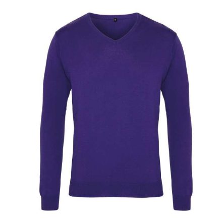 pr694pu-2xl   MEN'S KNITTED V-NECK SWEATER