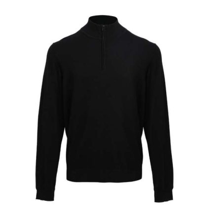 pr695bl-3xl   MEN'S QUARTER-ZIP KNITTED SWEATER