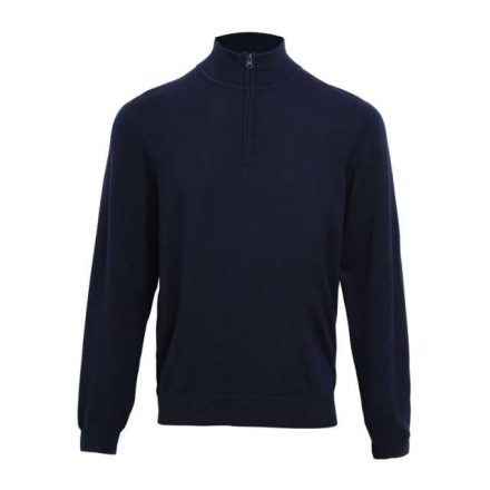 pr695nv-2xl   MEN'S QUARTER-ZIP KNITTED SWEATER