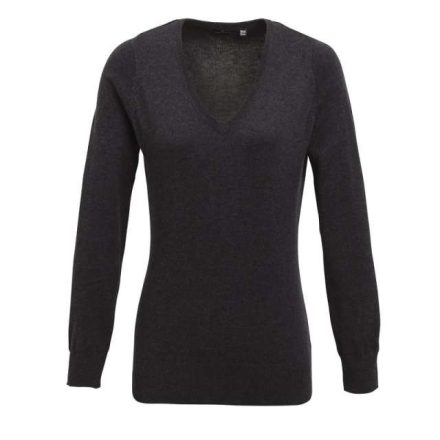 pr696ch-3xl   WOMEN'S KNITTED V-NECK SWEATER