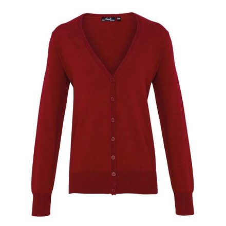 pr697bu-2xl   WOMEN'S BUTTON-THROUGH KNITTED CARDIGAN