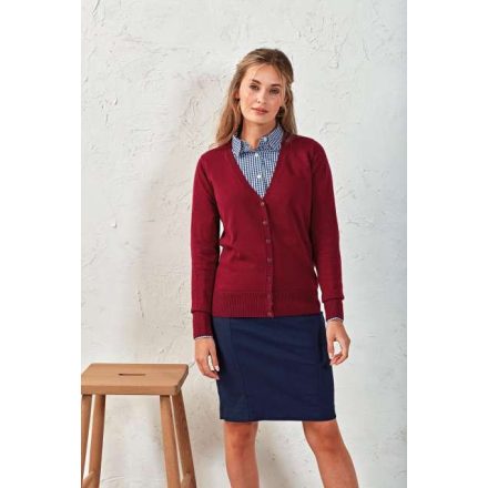 pr697ch-4xl   WOMEN'S BUTTON-THROUGH KNITTED CARDIGAN