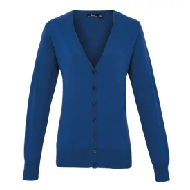 pr697ro-m   WOMEN'S BUTTON-THROUGH KNITTED CARDIGAN