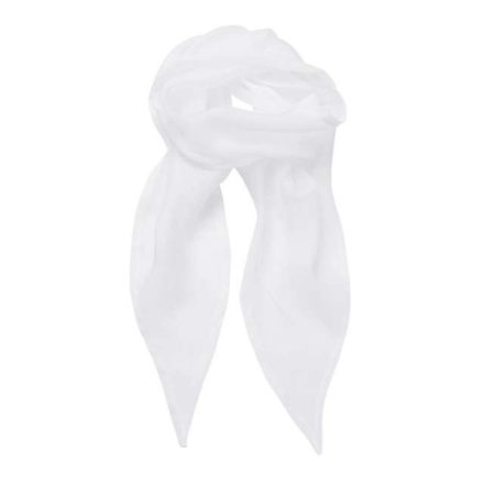 pr740wh-u   'COLOURS COLLECTION' PLAIN CHIFFON SCARF