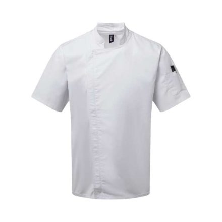 pr906wh-xl   CHEF'S ZIP-CLOSE SHORT SLEEVE JACKET