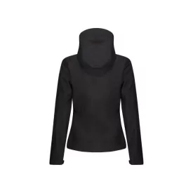   retra702bl/bl-12   WOMEN'S VENTURER 3 LAYER HOODED PRINTABLE SOFTSHELL JACKET