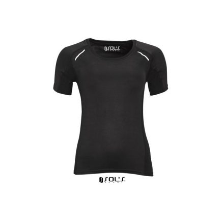 so01415bl-l   SOL'S SYDNEY WOMEN - SHORT SLEEVE RUNNING T-SHIRT