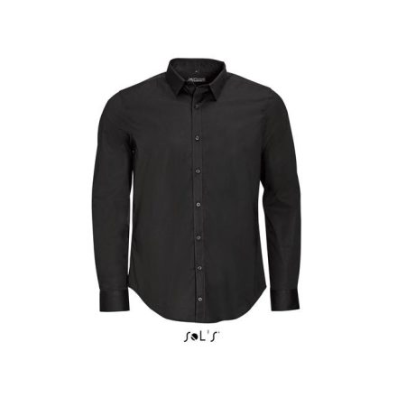 so01426bl-2xl   SOL'S BLAKE MEN - LONG SLEEVE STRETCH SHIRT