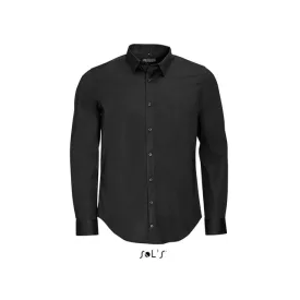   so01426bl-m   SOL'S BLAKE MEN - LONG SLEEVE STRETCH SHIRT