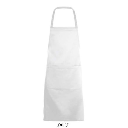 so01744wh-u   SOL'S GRAMERCY - LONG APRON WITH POCKET